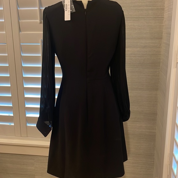NWT J. Crew black dress with pleated sleeves size 0 - Picture 4 of 5